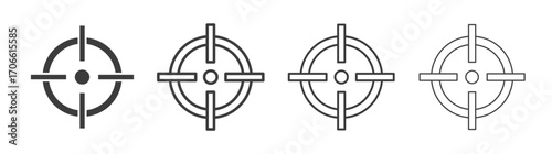 Target icons set vectors graphic designs