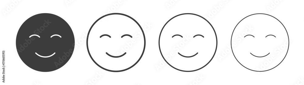 Fototapeta premium Smile icons set vectors graphic designs