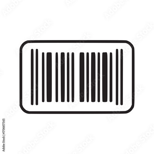 Illustration of a barcode this minimalist design features a simple, clean representation of a barcode, perfect for use in retail, inventory, or technologyrelated projects