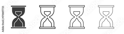 Hourglass icons set vectors graphic designs
