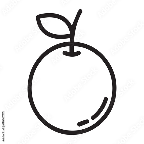 Fresh Orange Fruit Icon