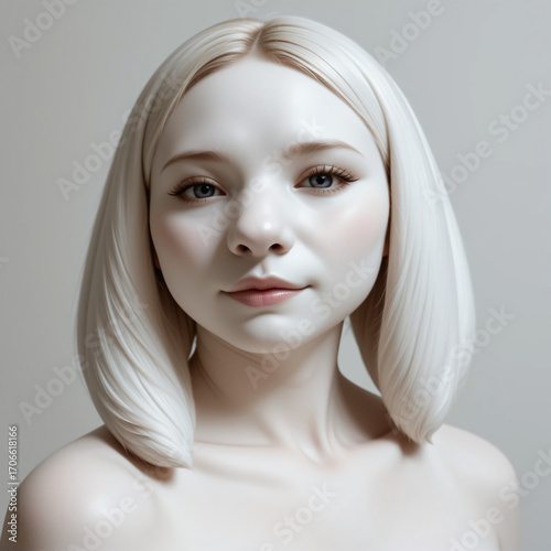 Female Model with Pale Skin Tone