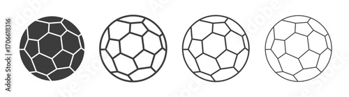 Football icons set vectors graphic designs