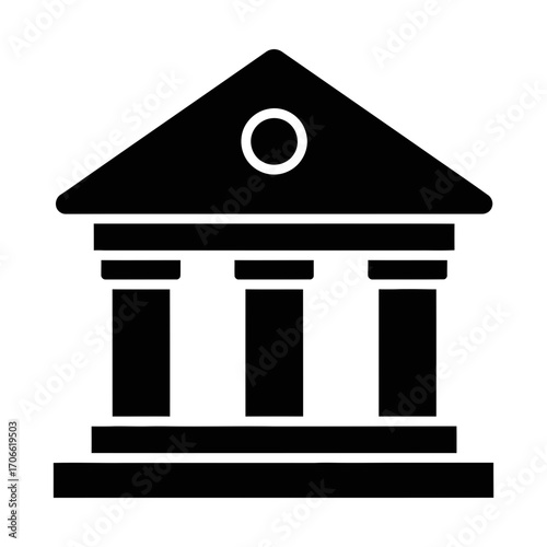 bank building glyph icon