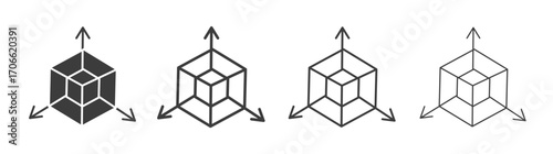 Bim icons set vectors graphic designs