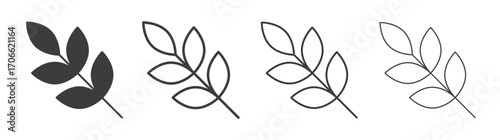 Wheat icons set vectors graphic designs