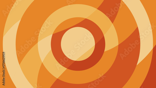 Concentric Orange Circles with Subtle Transparency and Gradient Effect abstract background