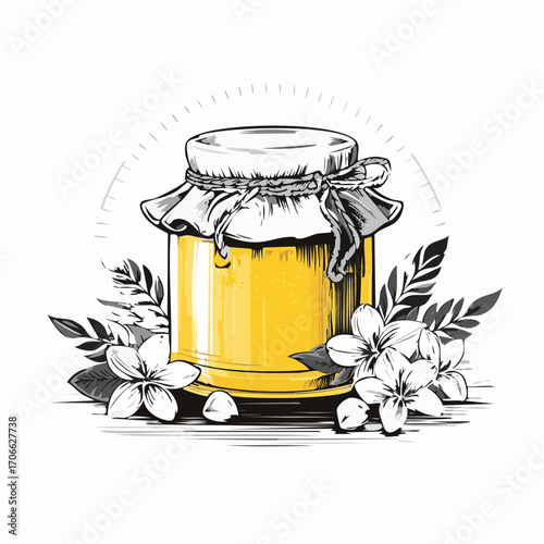 Traditional Indian ghee in rustic kitchen setting