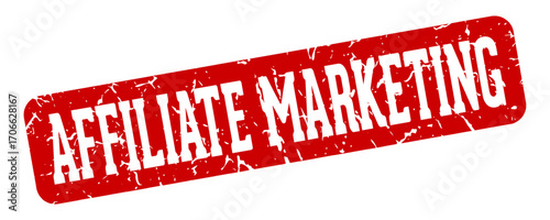 affiliate marketing rectangular sign. affiliate marketing stamp
