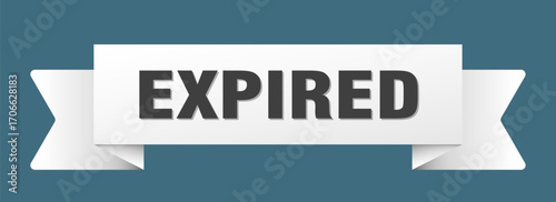 expired ribbon isolated on transparent background. expired ribbon