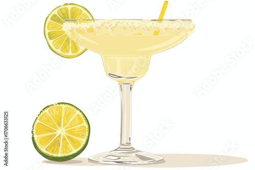 Margarita cocktail juice mojito isolated
