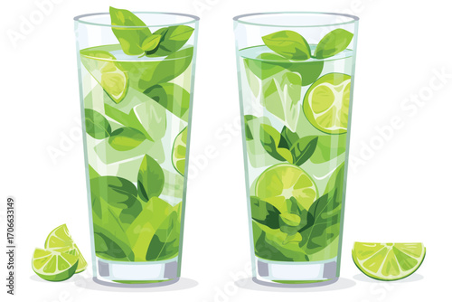 Mojito cocktail isolated