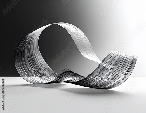 Monochrome Fluid Abstract