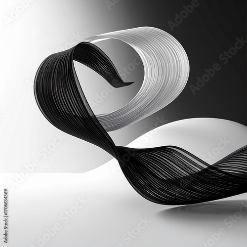 Monochrome Fluid Abstract