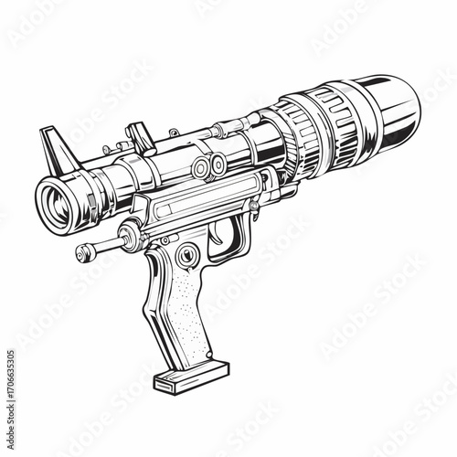 Arm Blaster vector line art