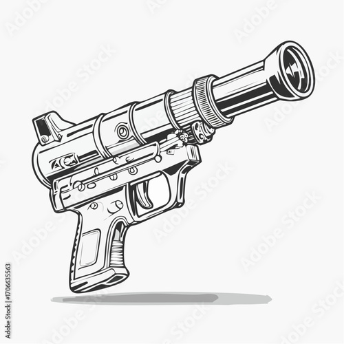 Arm Blaster vector line art