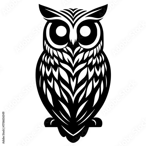 silueta de búho misterioso