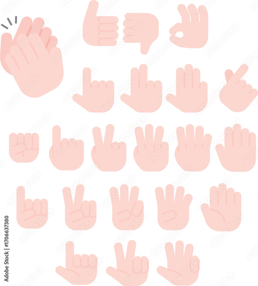Fototapeta premium hand_gesture_icon_set