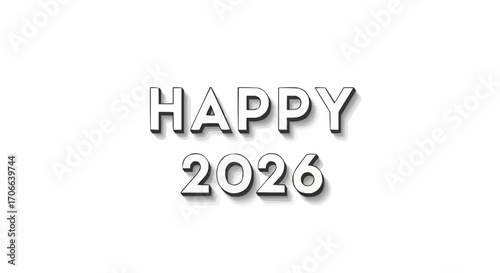 Happy new year 2026 happy new year 2026 greeting card celebration wishes happy new year 2026 happy new year celebration card vector