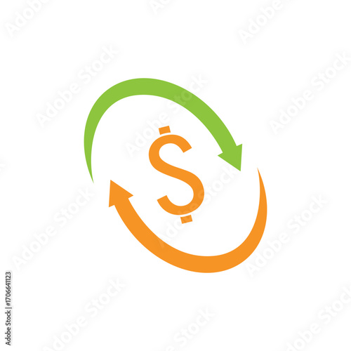 sign of cash back logo vector icon