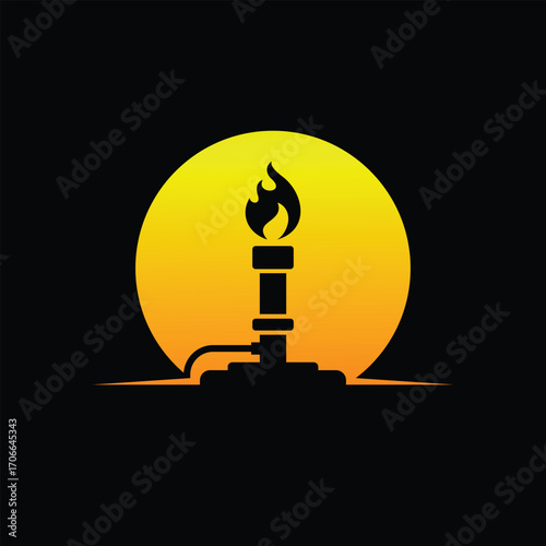 candle abstract logo modern style 