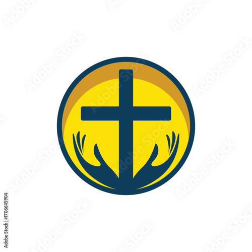 church abstract logo modern style