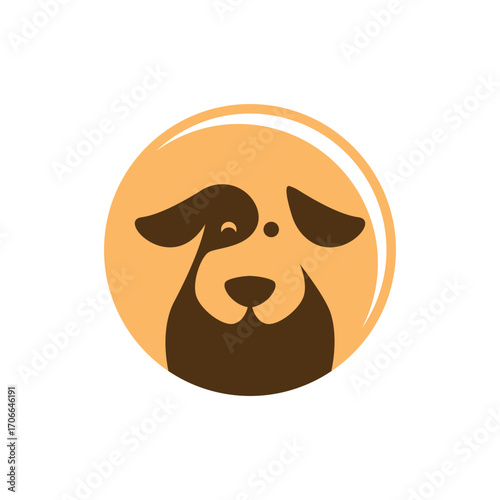 dog animal abstract logo modern style