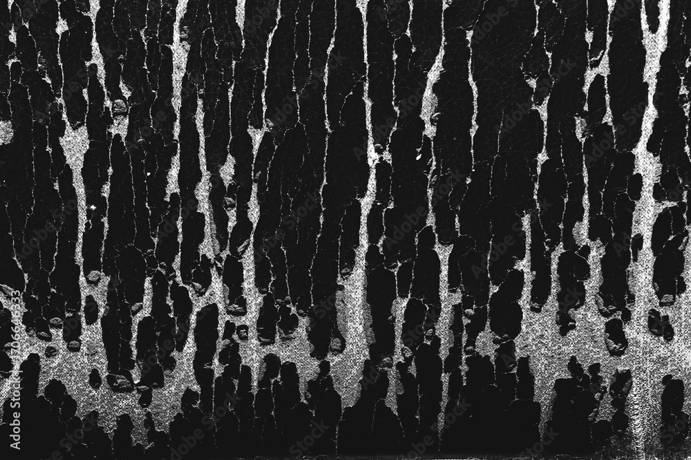 Fototapeta premium Cracked black leather upholstering on office chair