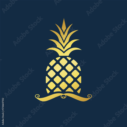 pineapple gold abstract logo modern style