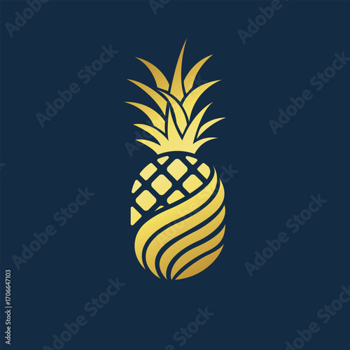 pineapple gold abstract logo modern style
