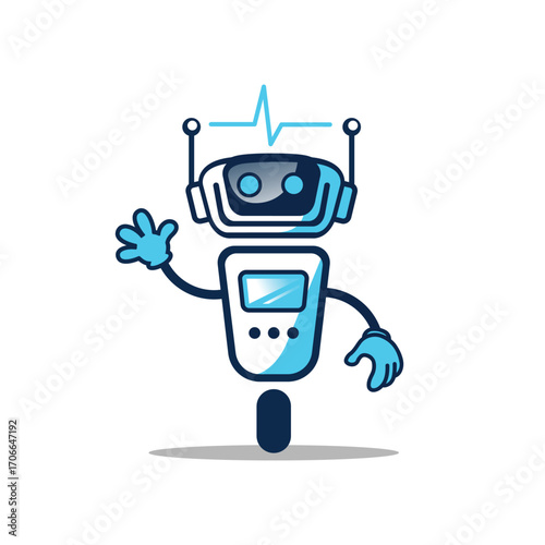 robot vector abstract logo modern style