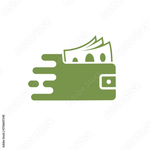 wallet vector abstract logo modern style