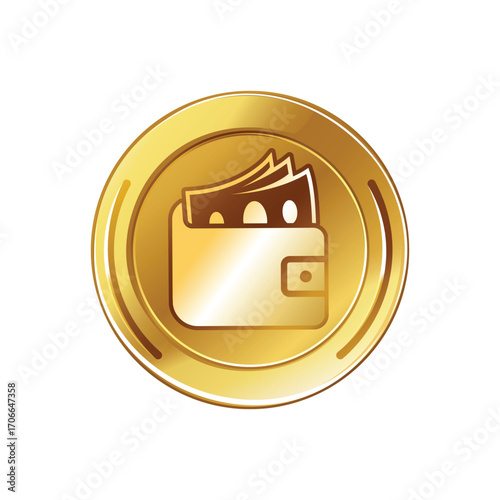 wallet vector abstract logo modern style