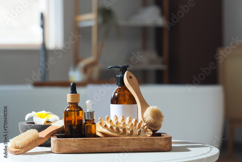 Tray with different massage...