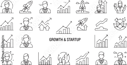 Business Growth and Startup Icons