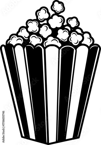 popcorn box icon vector illustration