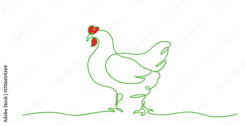 Fototapeta premium Line art chicken