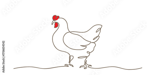 Line art chicken