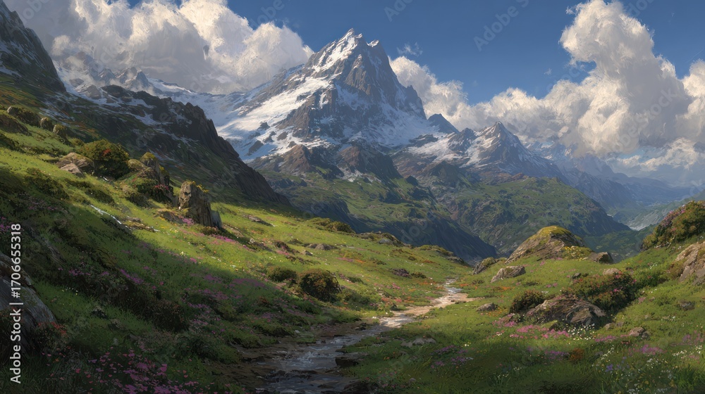 Fototapeta premium Mountain landscape scenic view