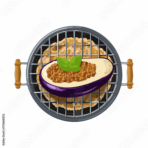 Aubergine gefüllt mit Hackfleisch