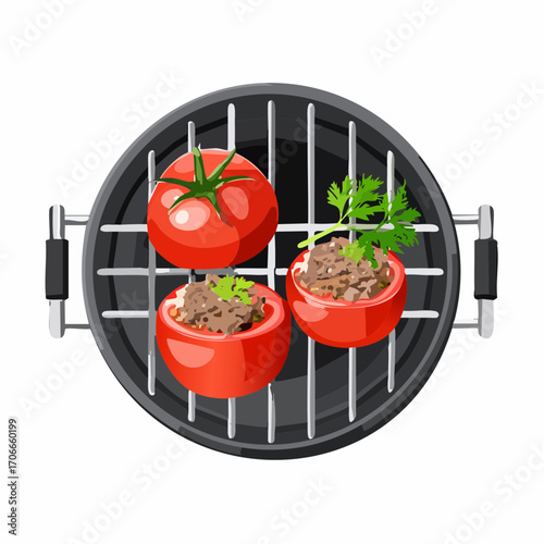 Tomaten gefüllt mit Hackfleisch