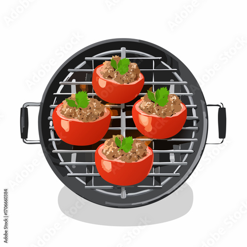 Tomaten gefüllt mit Hackfleisch
