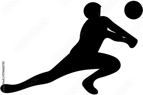 Volleyball player silhouette vektor