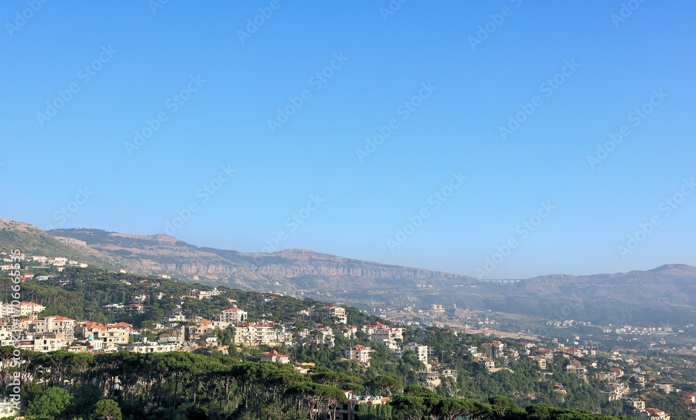 Naklejka premium Lebanon Mountain Village.
