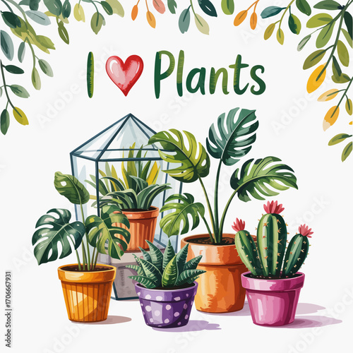 An elegant display of assorted plants in colorful pots, reflecting personal style and a love for nature, perfect for enhancing any living space with beauty and vibrancy.