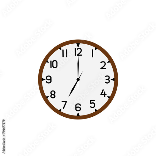 wall clock isolated on white