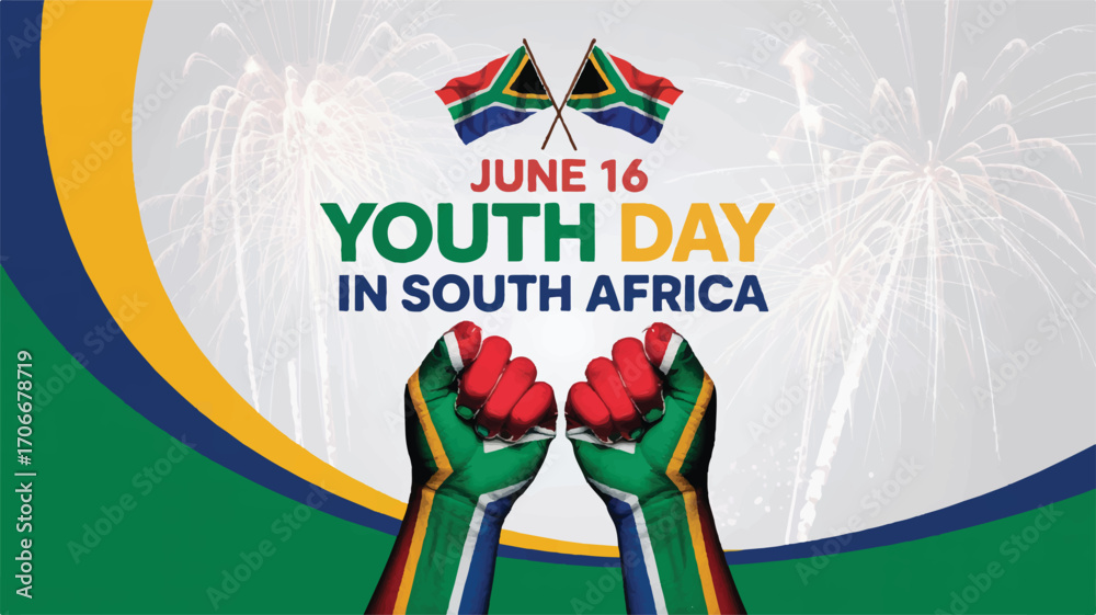 Fototapeta premium Celebrate Youth Day in South Africa Honoring the Courage and Aspirations of Young People