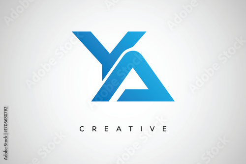 YA Creative Monogram Letter mark Logo – Modern Branding Design & Business Identity
