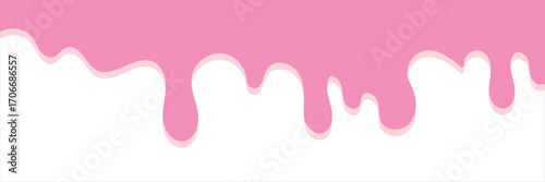 Shiny Pink ice cream melt with glossy drips and smooth texture design. ideal for creative design, decoration, banners, posters, or modern graphic backgrounds.
