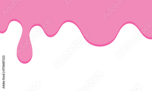 Shiny Pink ice cream melt with glossy drips and smooth texture design. ideal for creative design, decoration, banners, posters, or modern graphic backgrounds.
